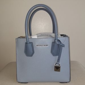 NWT Michael Kors Mercer Acrdion Messenger Leather